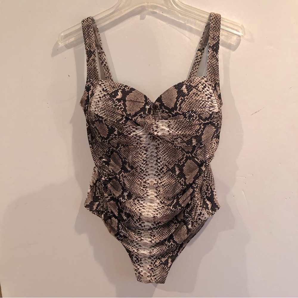 BOND-EYE AUSTRALIA Snake Print SWIMSUIT 14 D/DD